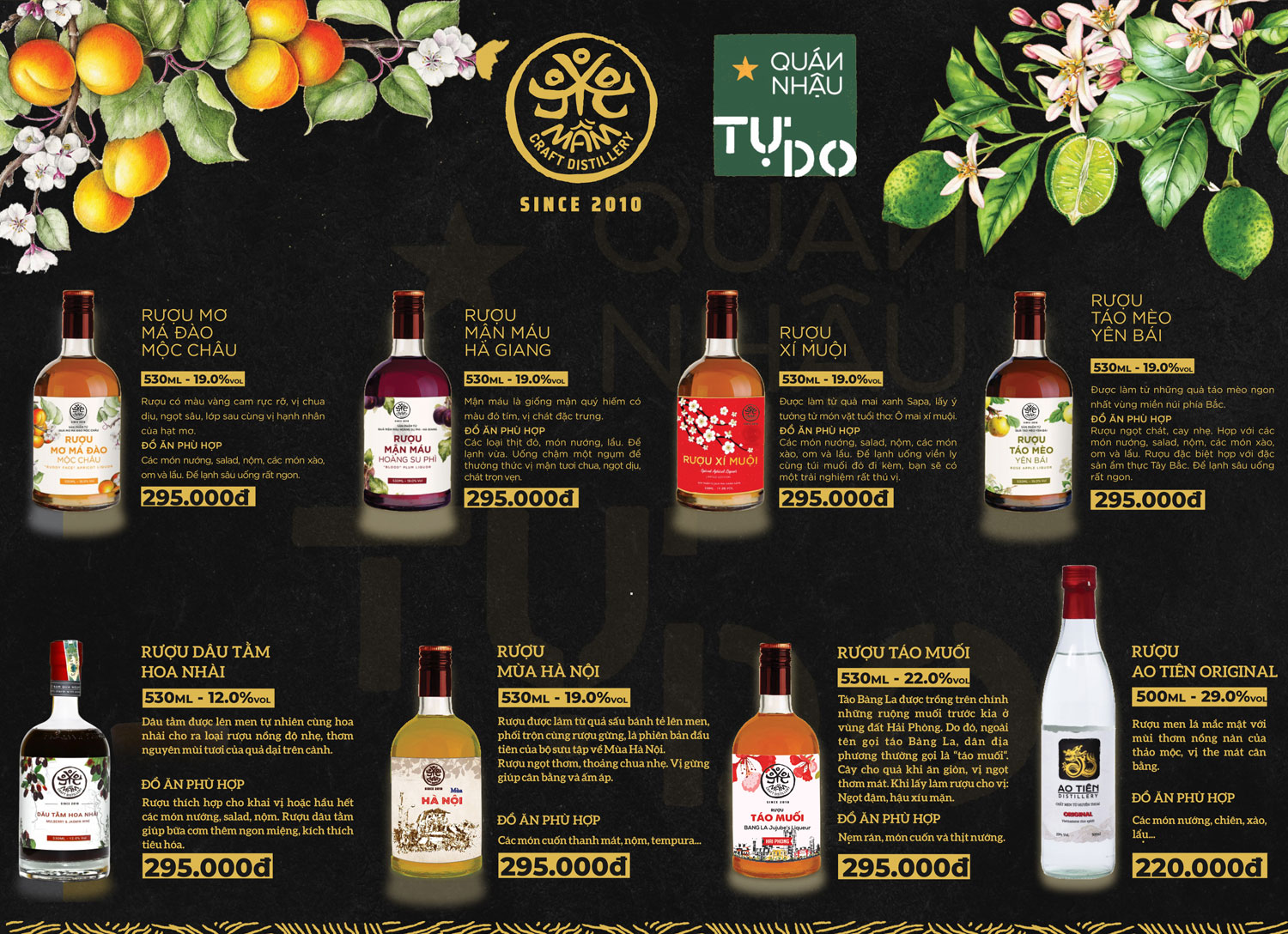 Thực đơn 11 menu quán nhậu tự do